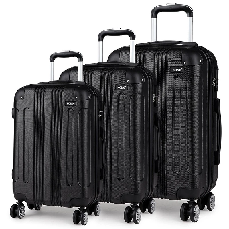 Custom Hardside Lightweight 4 Wheels Spinner Trolley Suitcase Designer ABS Carry On Luxury Travel Bags Luggage Set