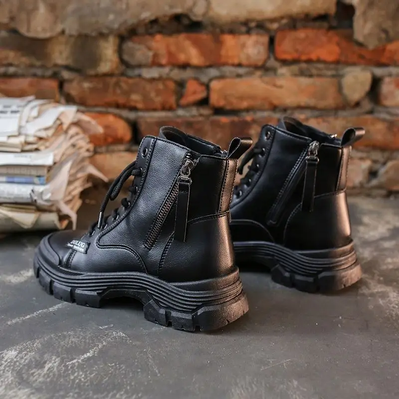 2022 Amazon  Popular Style Cowboy Boots Cool Young Girl Shoes PU Upper With Warm Fur Lining Front Zip Boots