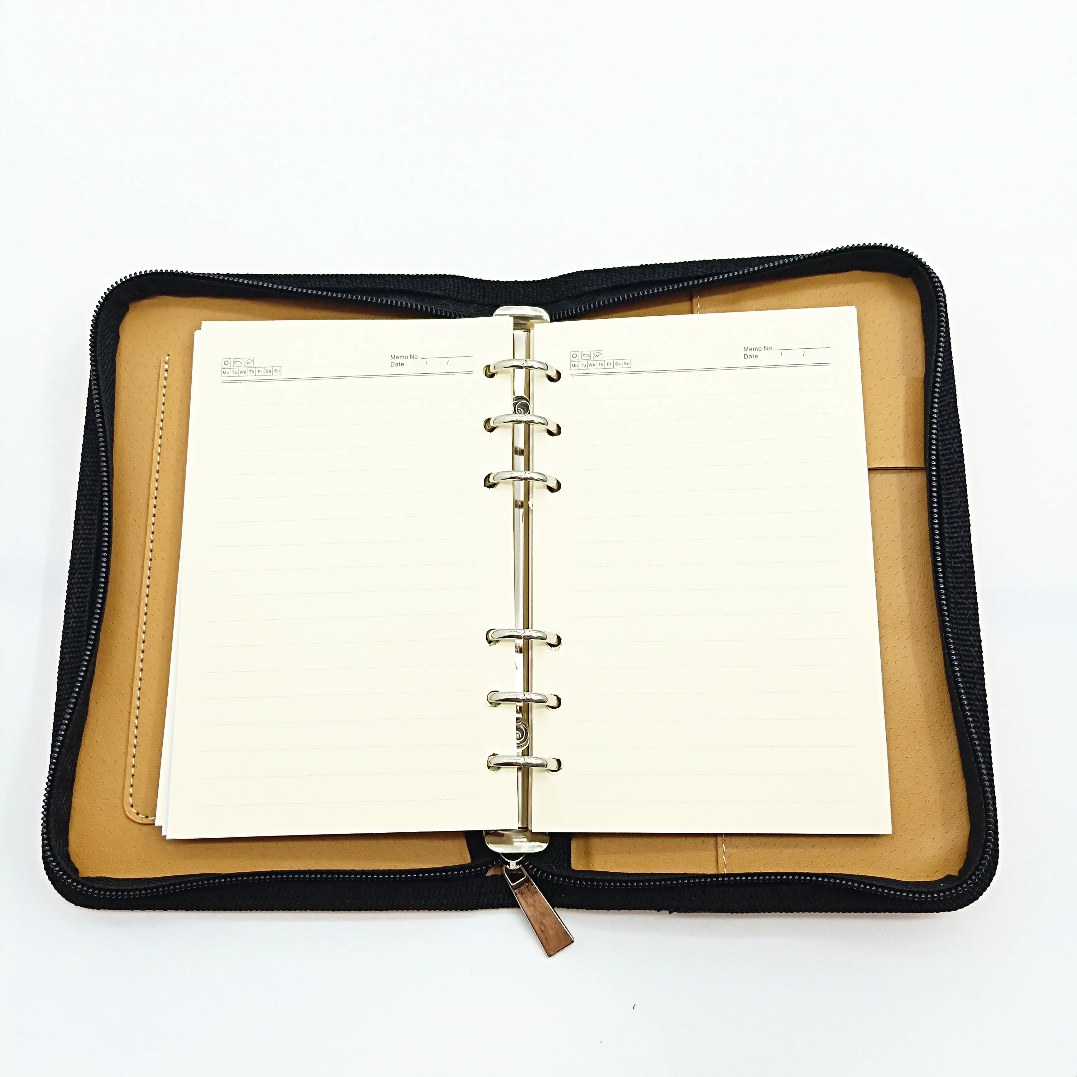 
small a5 custom 6 ring binder planner refill loose leaf notebook with metal buckle 