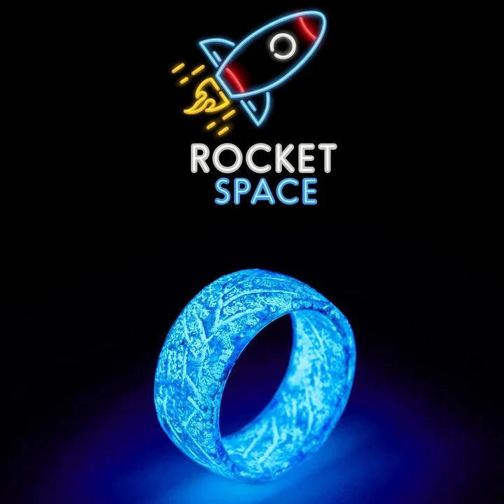 New style bar multi-color  Luminous Ring Glow In The Dark  resin glowing Rings