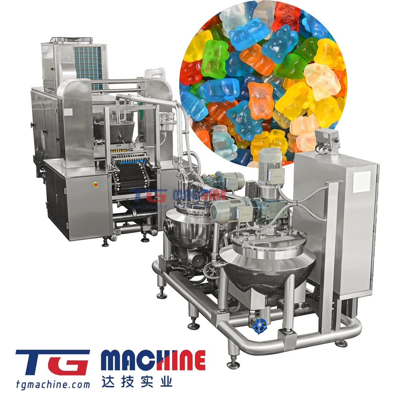 popular fully automated gummy jelly candy machine inside filled gummy candy machine