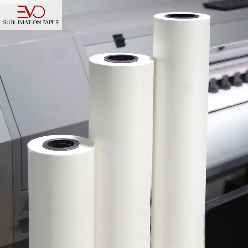 50gsm,70gsm,90gsm,100gsm,120gsm Fast Dry Sticky Sublimation Paper Roll For Polyester Digital Printing
