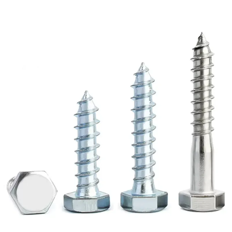 Fasteners Supplier DIN571 Galvanized Stainless Steel Hex Head Wood Screw M10 M12 x 100mm M14 M16 x 50mm Lag Bolt Coach Screw