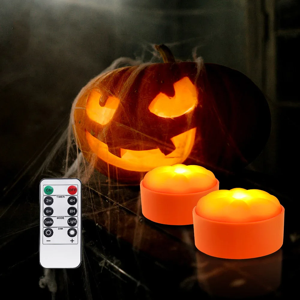 Halloween Easter Pumpkin Glowing Night Light Battery Operate LED Candle for Party Decoration