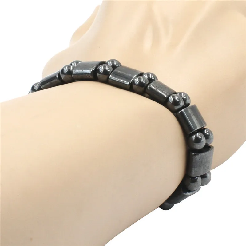 Fashion Natural Hematite Men Bracelets  Charm Handmade Beads Bracelet-3