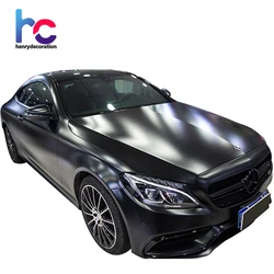 1.52x18m Pearl Ceramic Matte Satin Black Car Wrap Foil Self Adhesive Vinyl Film Motorbike Sticker