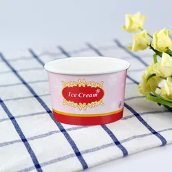 Disposable Ice Cream Cup with Spoon Can Be Customized Patterns Dinner Spoon Spoons Plastic 1000 Pcs with CE / EU Certification