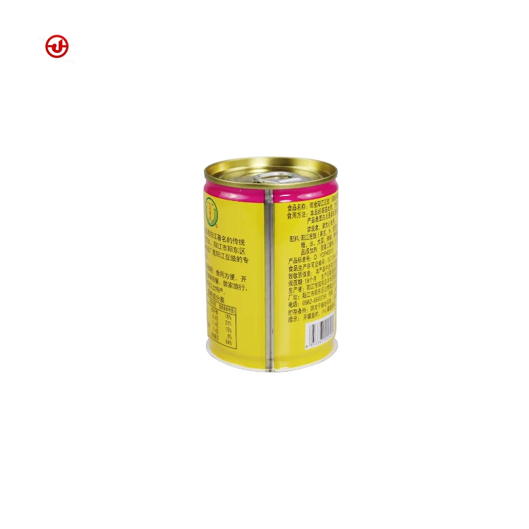 Professional Manufacturer 113D 210ml Printing Empty Empty Tin Food Can Coffee Can Tin Food Can With Lid