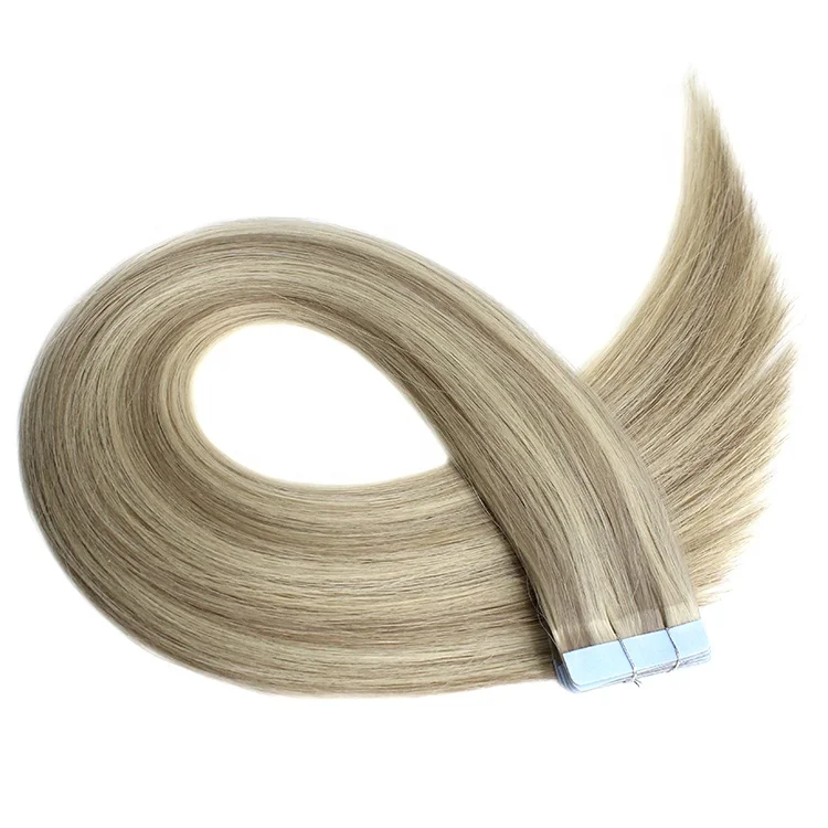 Russian Remy Virgin Tape Hair Extensions Double Drawn Tape In Human Hair Extensions