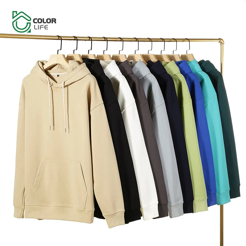 Wholesale High Quality Customized Pattern Couple Hoodies Multi-color Oversize Cotton Sweatshirts