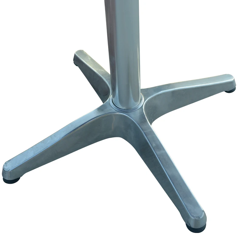 Fashion design Restaurant indoor and outdoor square mesa metal Aluminum wood table