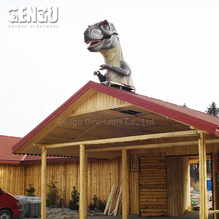 Colorful Dinosaur Giant Animatronic Dinosaur Dragon Head Model For Sale