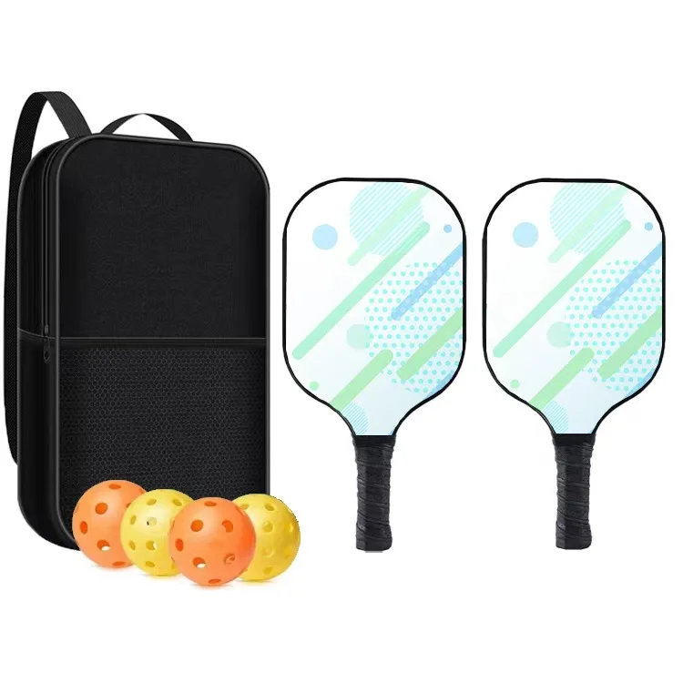 China Manufacturer sports outdoor pickleballs Glass Fiber Paddle Racket Carbon Fiber