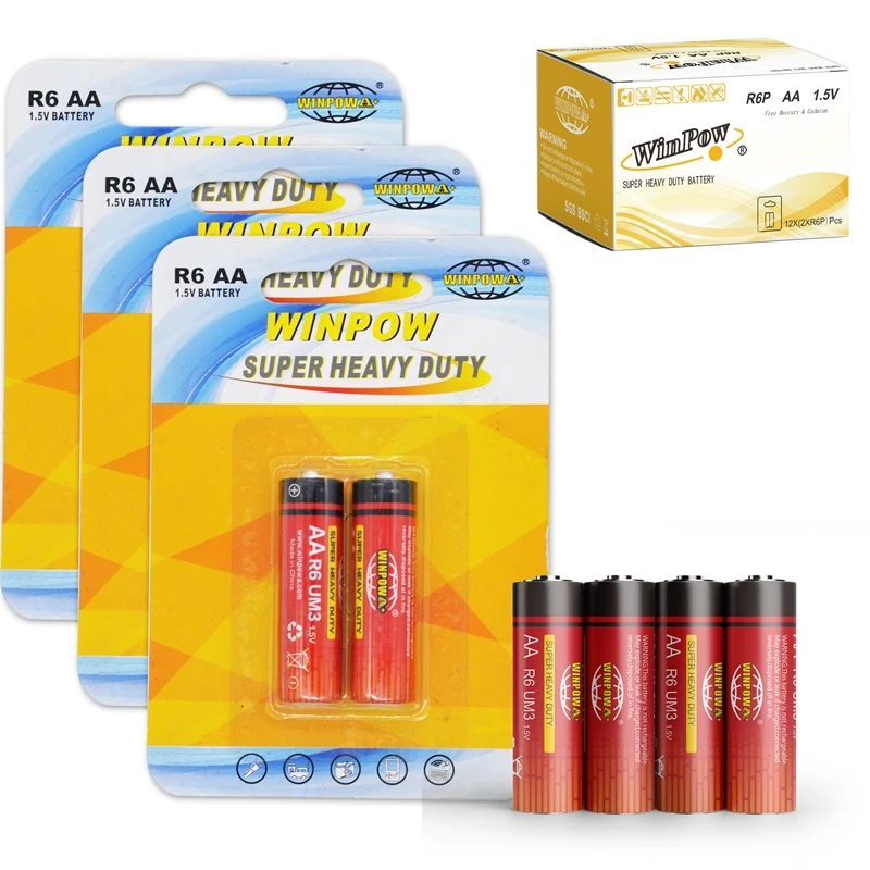 1.5V Carbon Zinc R6 AA Dry Battery For Remote Control