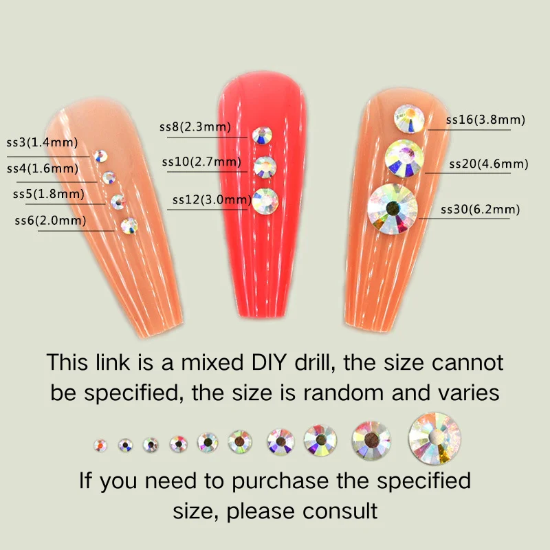 1400pcs Glue Fix Crystal Flatback Rhinestones Glass Diamantes Gems for Crafting Nail Art Crafts Decorations Clothes Shoes