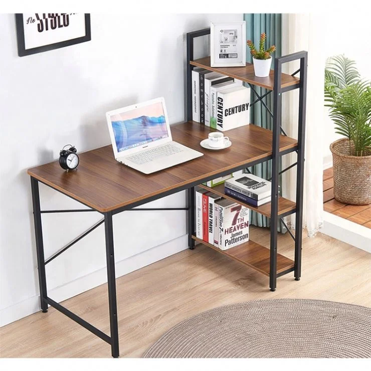Distinguished Red Wood Office Desk for Professional Settings