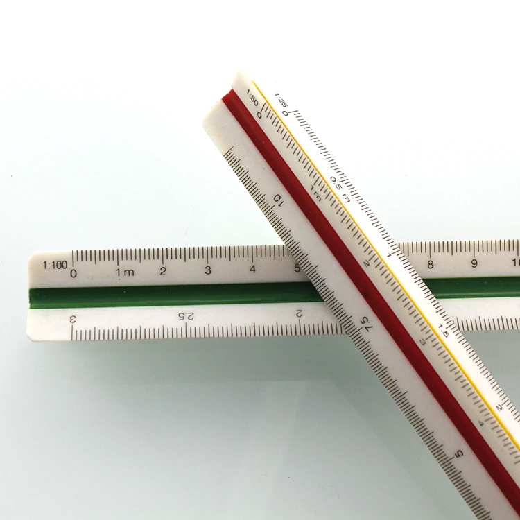 Tr1720 17cm Plastic Triangular Scale Ruler Plastic Engineering Triangular Scale Ruler