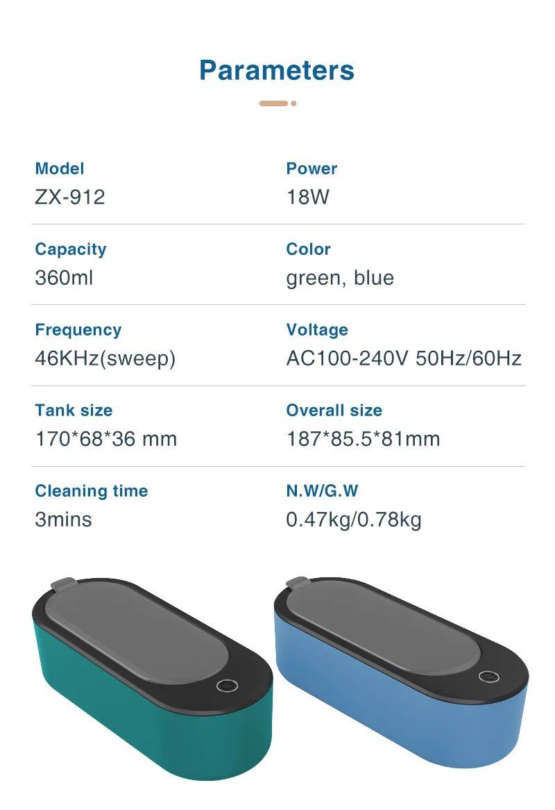 Skymen 550ml portable mini household ultrasonic cleaner jewelry dental eye glasses cleaning machine with CE FCC ROHS