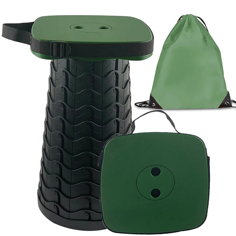 Прочный лакированный портативный складной телескопический стул для кемпинга квадратный многофункциональный телескопический стул