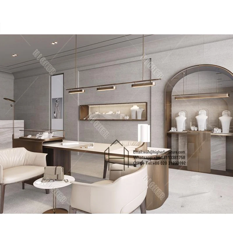 Роскошный дизайн интерьера ювелирный бутик витрина Современная Ювелирная магазин