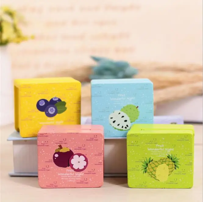 Wooden Crafts Fruit Spring Music Boxes Candy COlor Cartoon Decorative Music Boxes