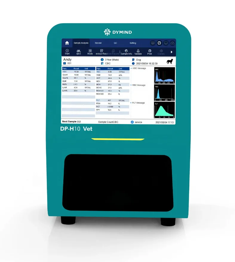 Dymind DP-H10 VET Automated 3 Part Veterinary hematology analyzer Dymind DP-H10 Vet 3DIFF + CRP POCT