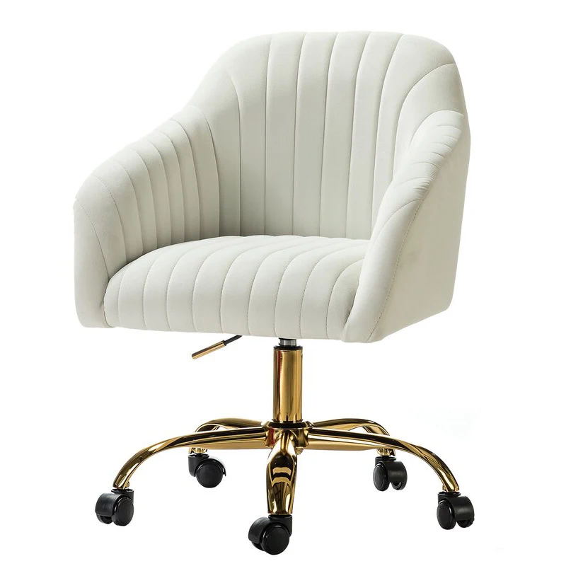 Home Office Ergonomic Comfortable Velvet Desk Chair with Upholstered Task Chair