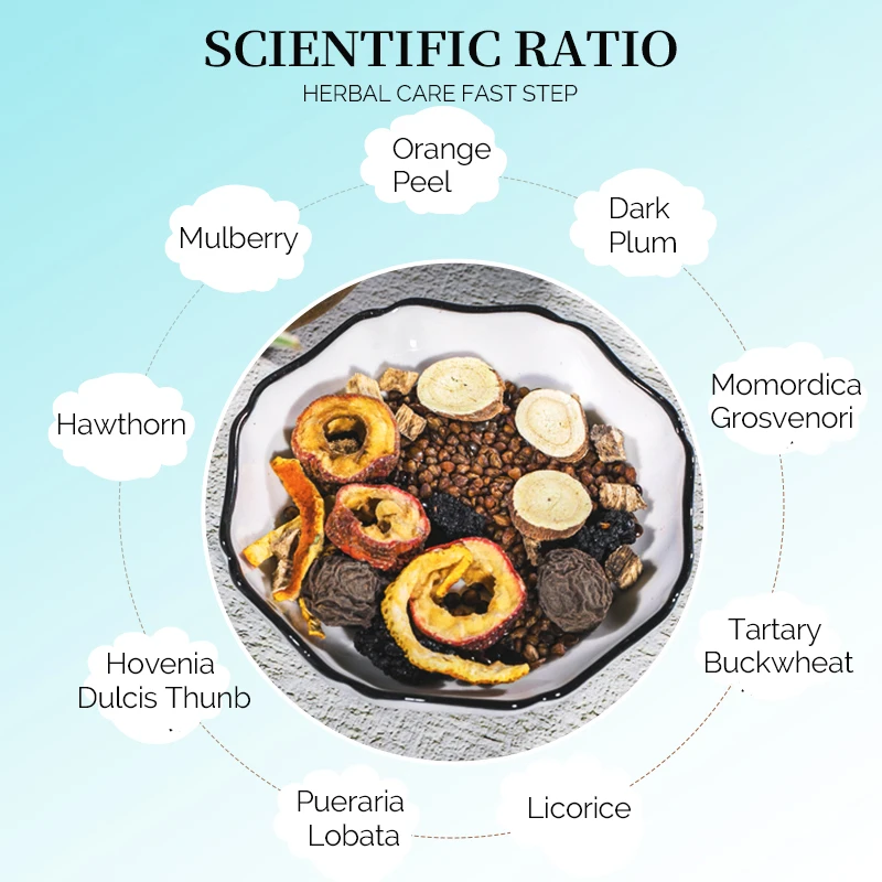 the root of kudzu vine Semen Hoveniae tea bagged Sober up flavor tea boxed herbal tea selected OEM sweet