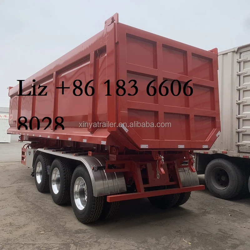 Tandam axle light tipper trailer for grain and fertilizer transport trailer