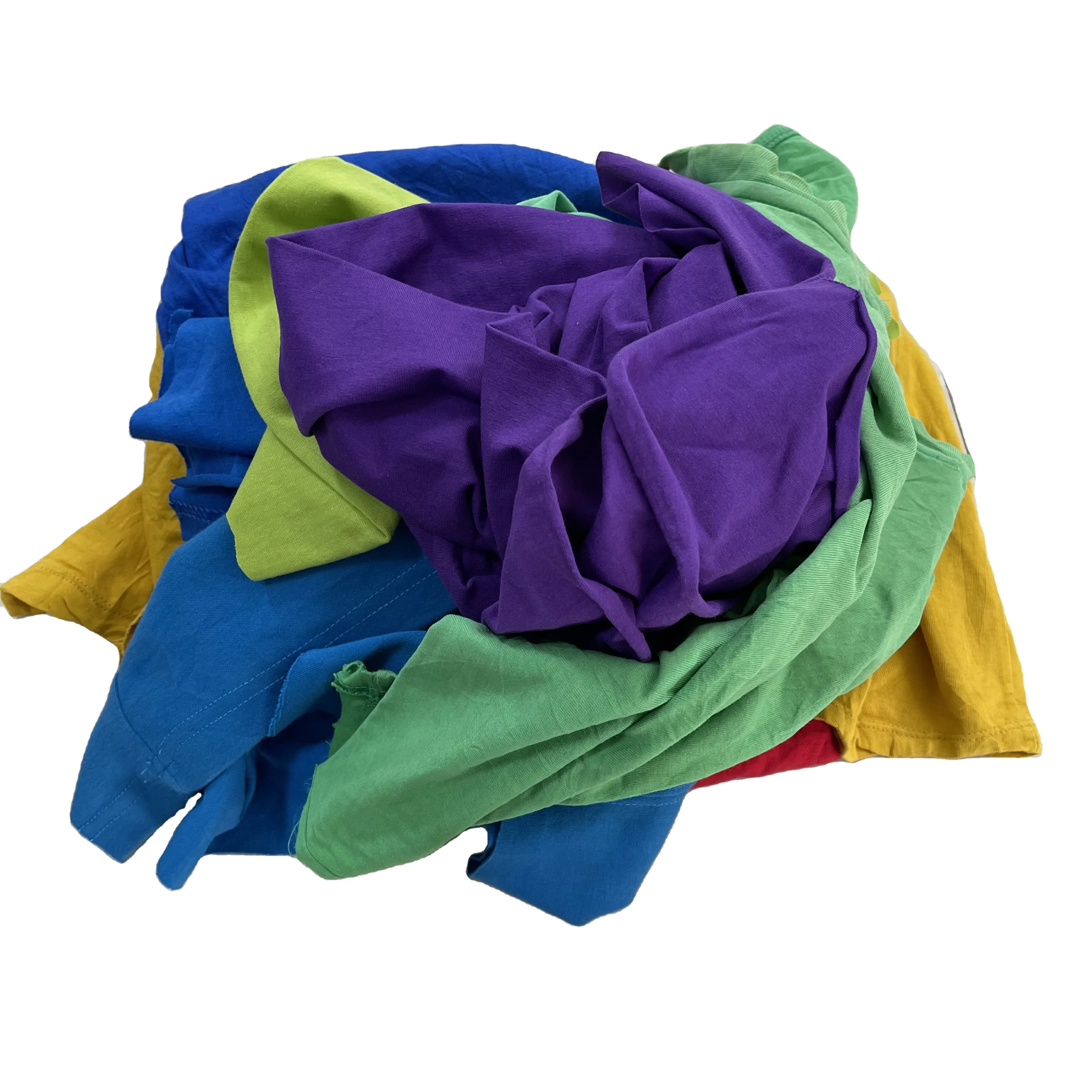 Тряпки для переработки тканевых отходов тряпки тёмные цвета смешанные футболок