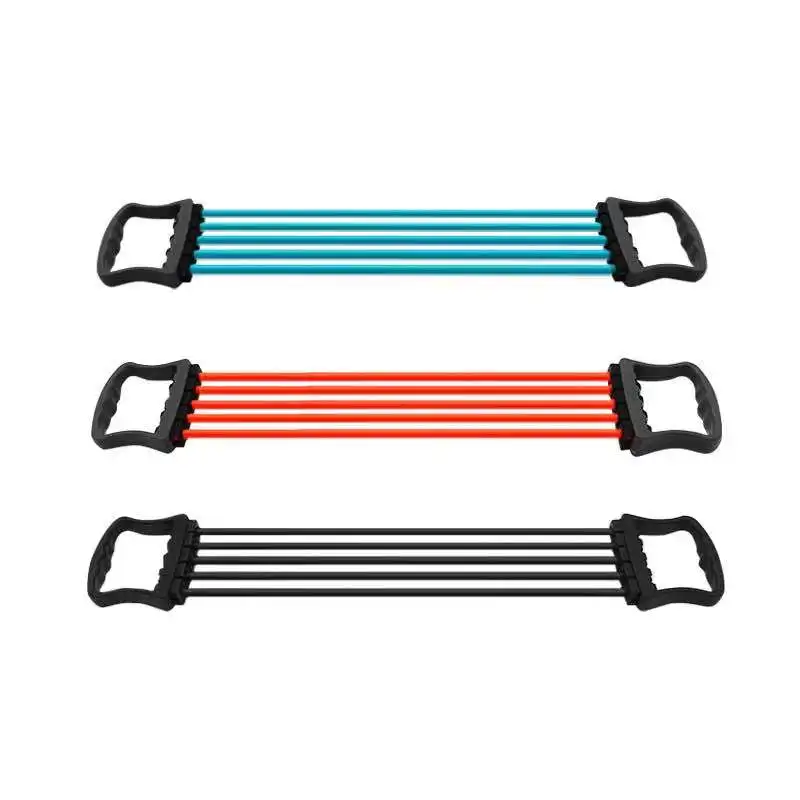5 tubes adjustable chest expander for  strength Trainer for Home Gym Muscle Training Exerciser
