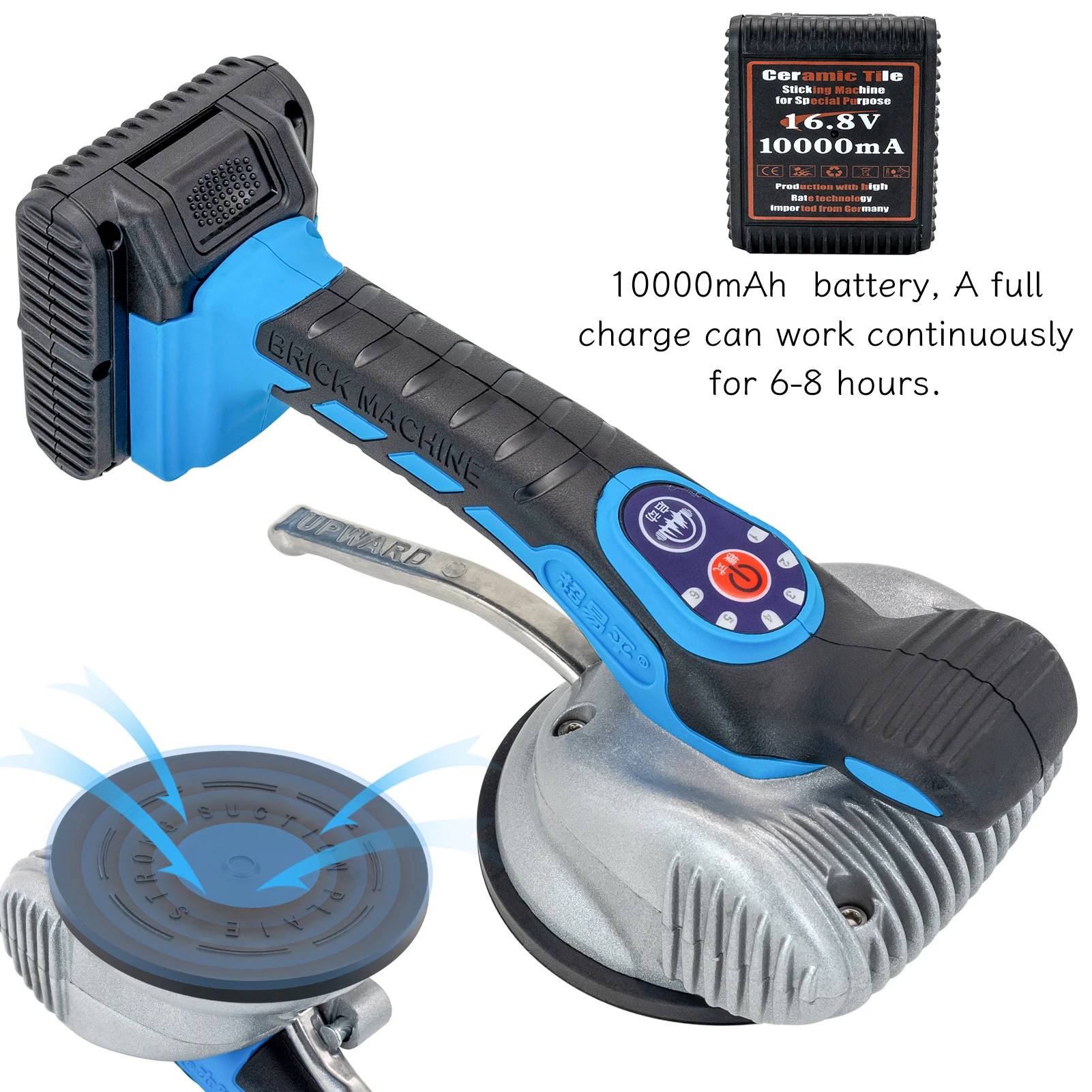 Electric Leveling Tiler Tile Professional Tiling Tool Machine Vibrator Suction Cup Tile Vibrator Floor Plaster Laying Machine