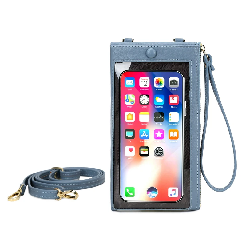 MIYIN 2022 Touch Screen Long leather phone wallet women ladies purses and handbags messenger shoulder crossbody women hand bags