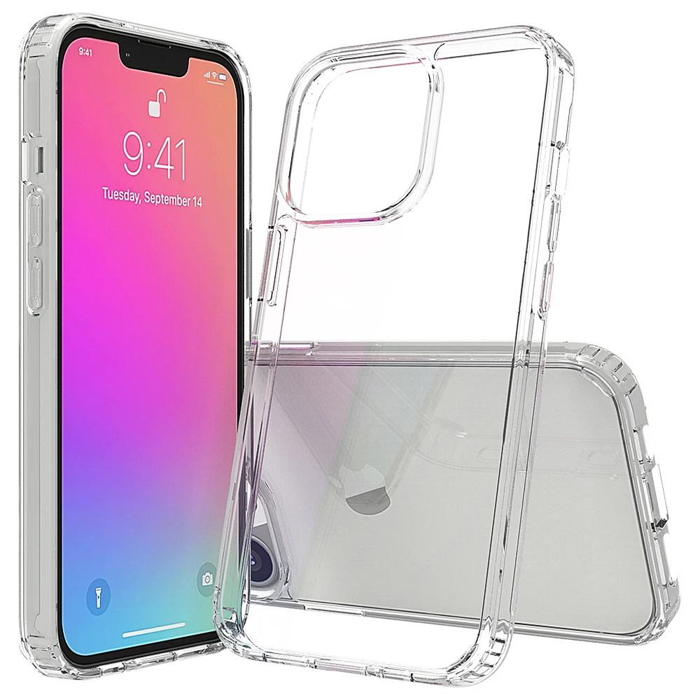 TENCHEN Wholesale custom soft transparent clear tpu phone case for iphone 14 plus pro max case