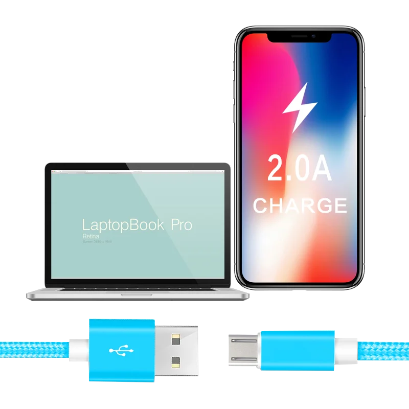 For iphone x xs xr xs max nylon braided fast charging cable, for iphone cable nylon