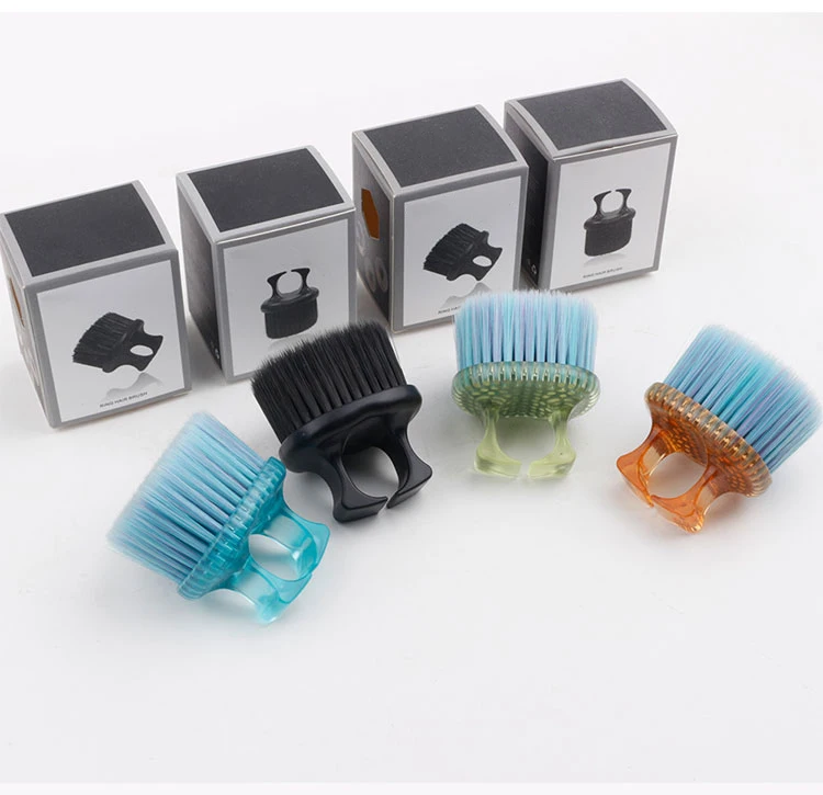 Good Quality Ring Oil Beard Brush Colorful Pocket Sweep Hair Cleaning Brush Fashion Soft Finger Cleaning Tools For Hair Salon