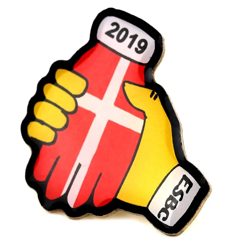 Vograce Custom Brand Logo Metal Soft Enamel Reap Magnet Badge Name Badge Pin With Magnet