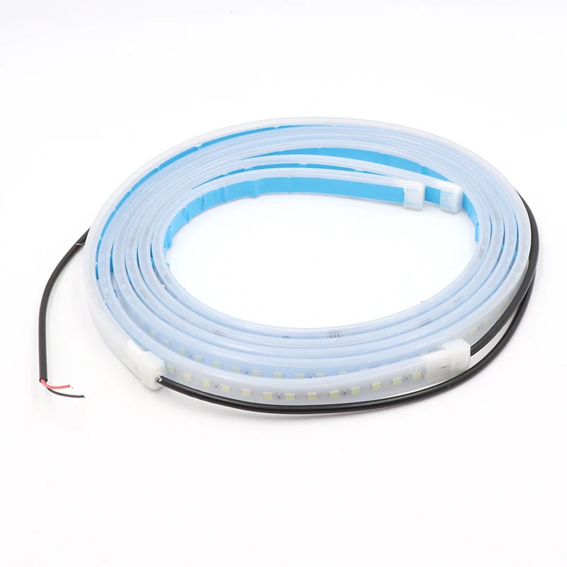 120cm Car Interior Door Welcome Light LED Warning Strobe Signal Lamp Strip Waterproof 12V Auto Decorative Ambient Lights 1pcs