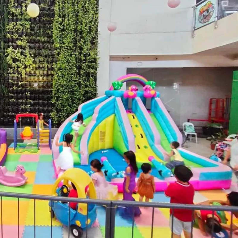 Happy Lion promotion small home bounce house renting children party ball pit jumping castle