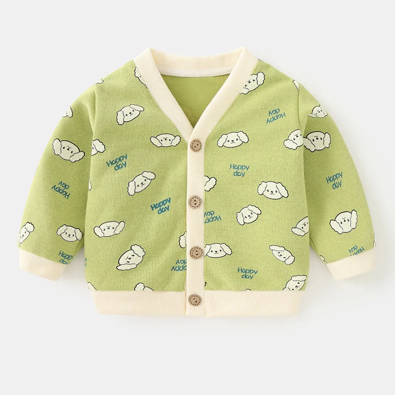 Hao Baby Clothing Casual 0-3 Year Old Coat Autumn Baby Knit Sweater Boys and Girls Baby Sweaters