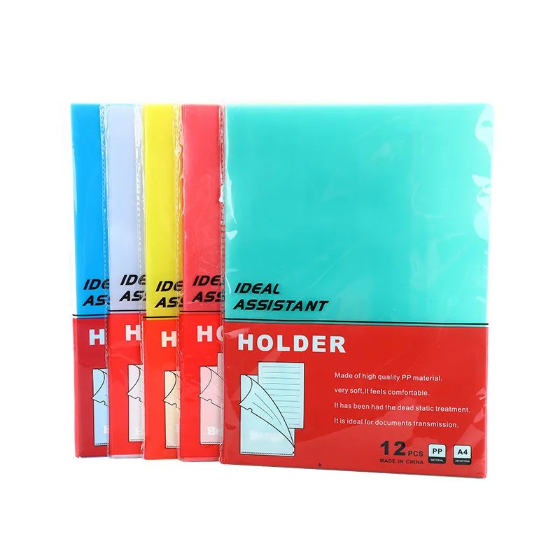 
Custom Logo Fashion High Quality Waterproof Colorful File Folder A4 PP L-Model File Folder 