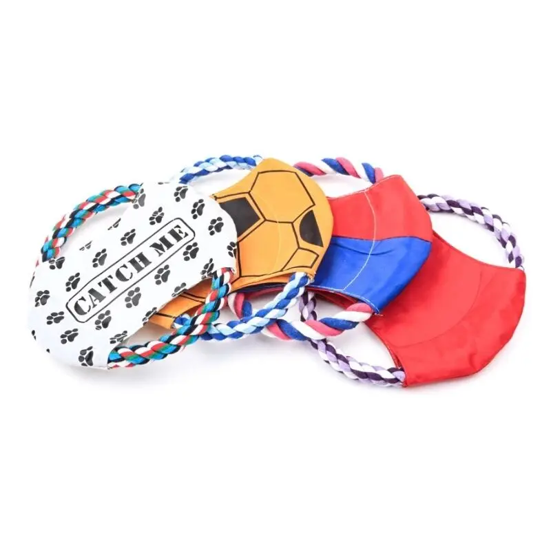 Pet Dog Rope Toy Frisbeed Canvas Bite Resistant flying discs