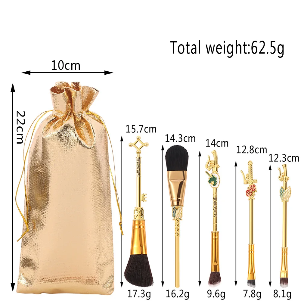 
Cosmetic Beauty Tool Attack On Titan Synthetic Hair Makeup Brushes Set Face Makeup Brush Set 