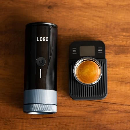 Portable Coffee Maker by Self-heating Function with Carrying Case Lithium Battery Operated 20 Bar Pressures Aluminum OEM 90 5V