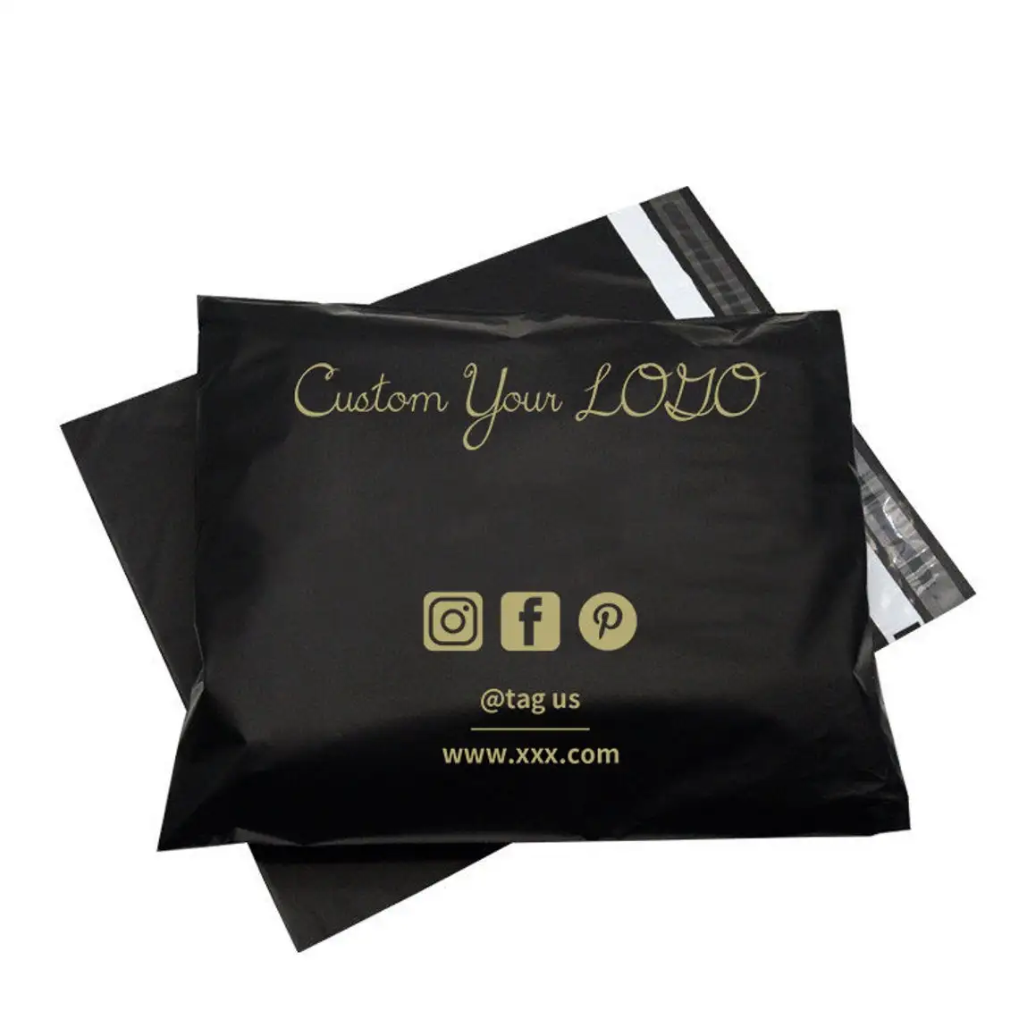 Custom Poly Mailers With Logo Customized Mailing Bag For Shipping Black Polybag Self Sealing Polymailer