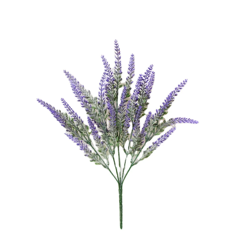 Cheap 5 forks Artificial Lavender bunch Flowers Purple Flower Lavender for DIY Wedding Bouquet Table Centerpieces Garden