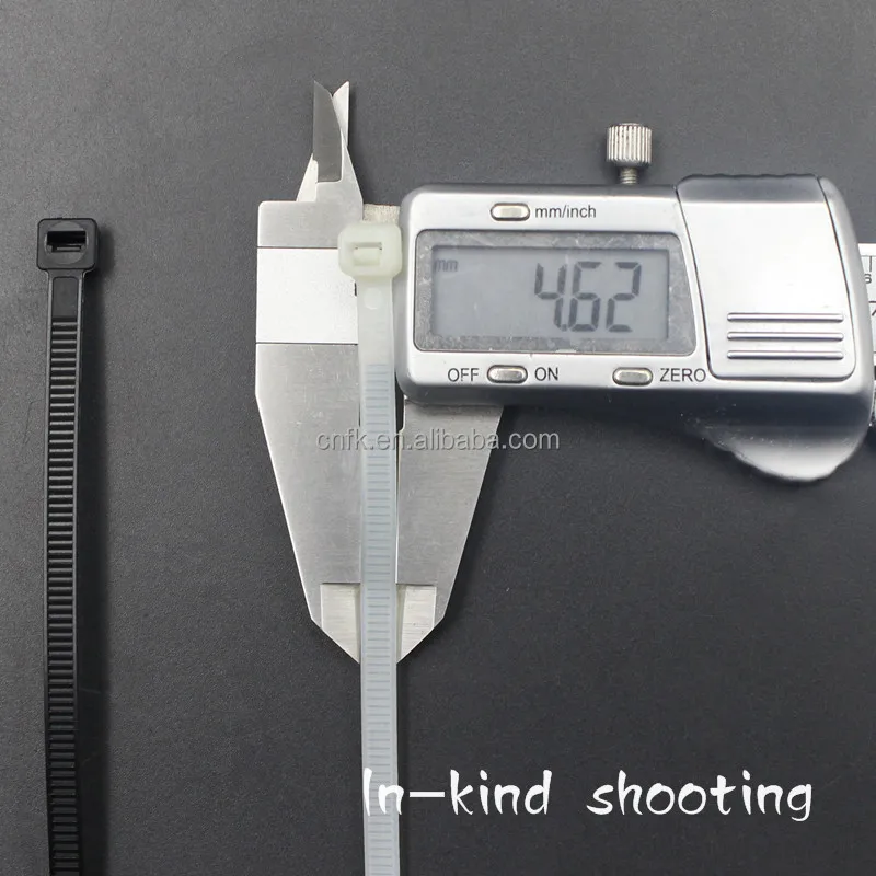 Hot sale 5mm*400mm colour Nylon 66 cable tie black plastic cable tie
