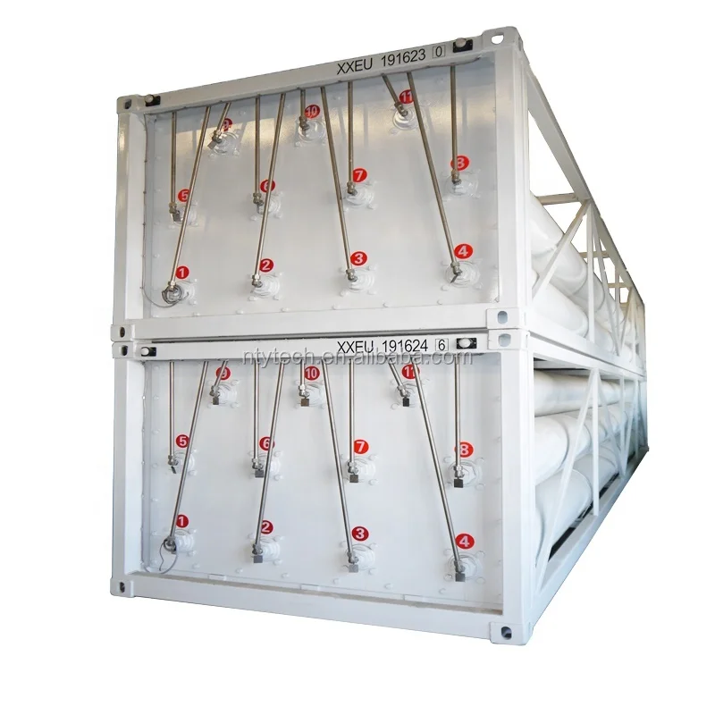 Good Technology High Quality Good Performance 6-tube Hydrogen H2 Gas Tube Skid Cylinder Metal Tube Container