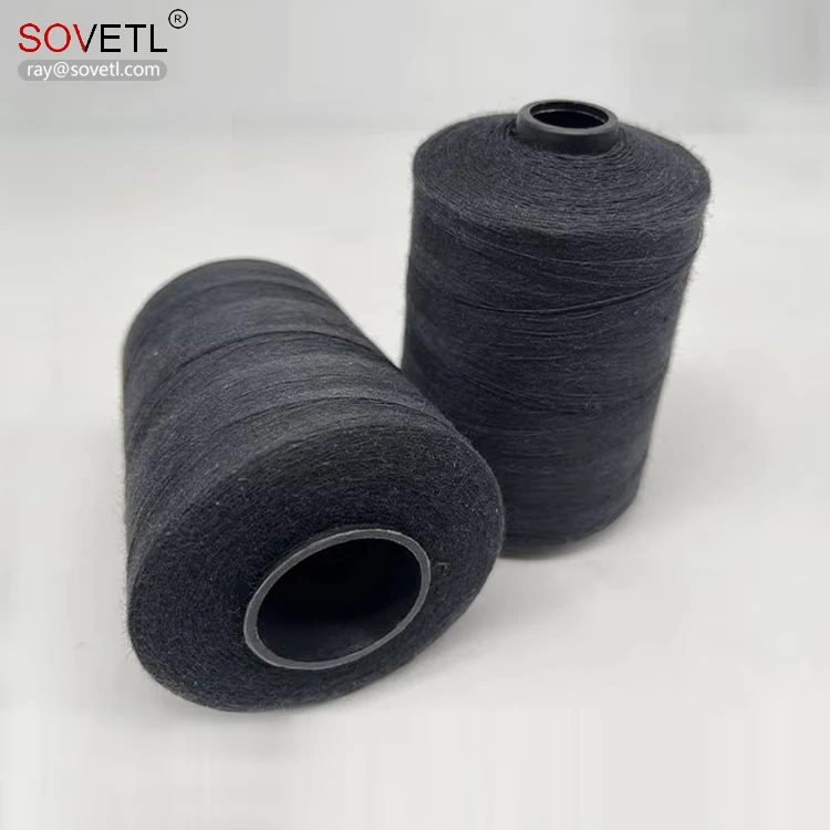 Black Meta aramid yarn 1313 colorful 20s2 20s3 30s2 30s3 high temperature durability spun aramid yarn