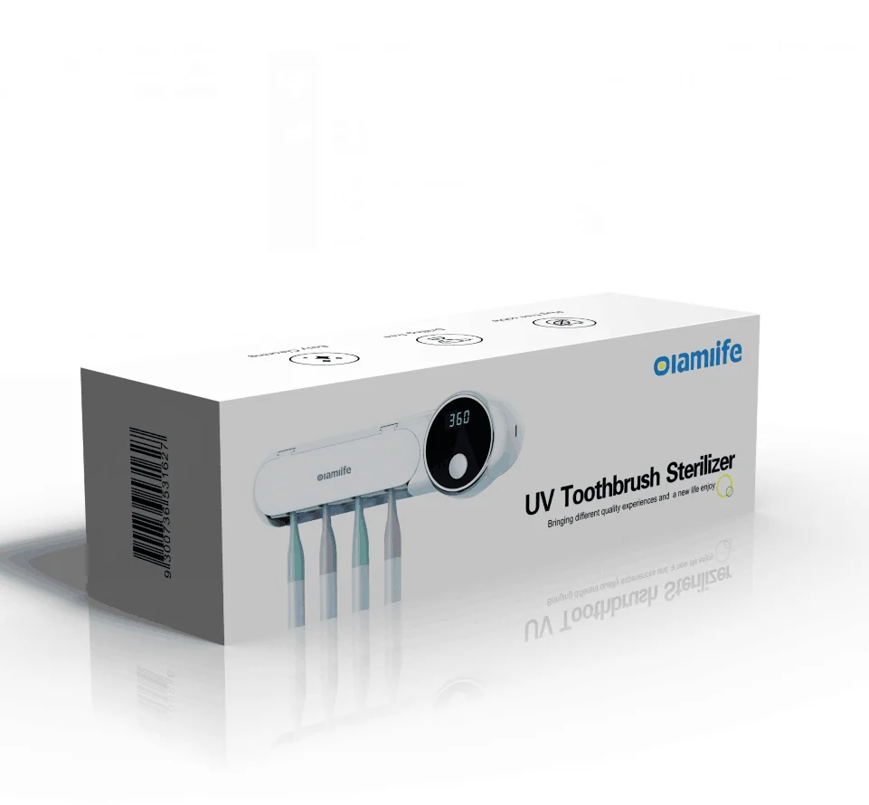 
UV tube 253.7nm UVc sanitizer electric toothbrush sterilizer with 5000mA KC lithium polymer battery 
